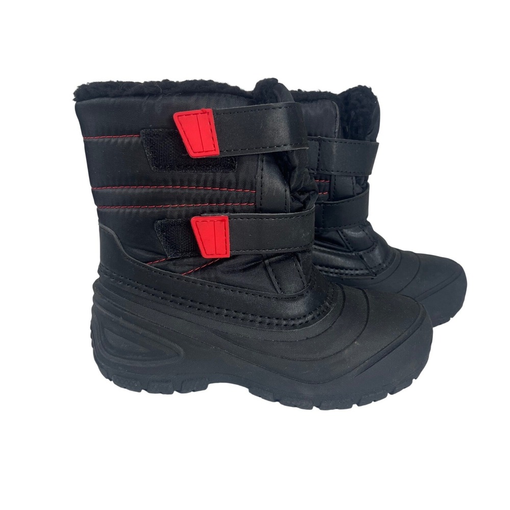 Wonder Nation Snow Boots Boys Size 13 Black New Winter Warm